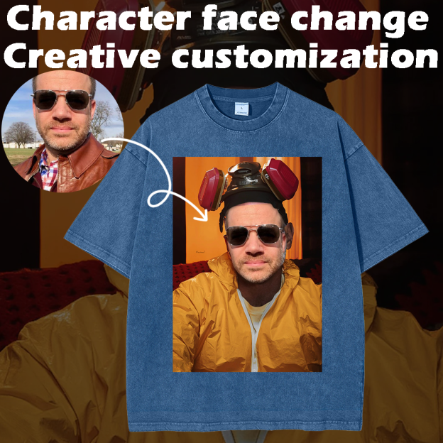Custom Face Swap T-shirt - Unique, Creative Prints to Express Your Personal Style