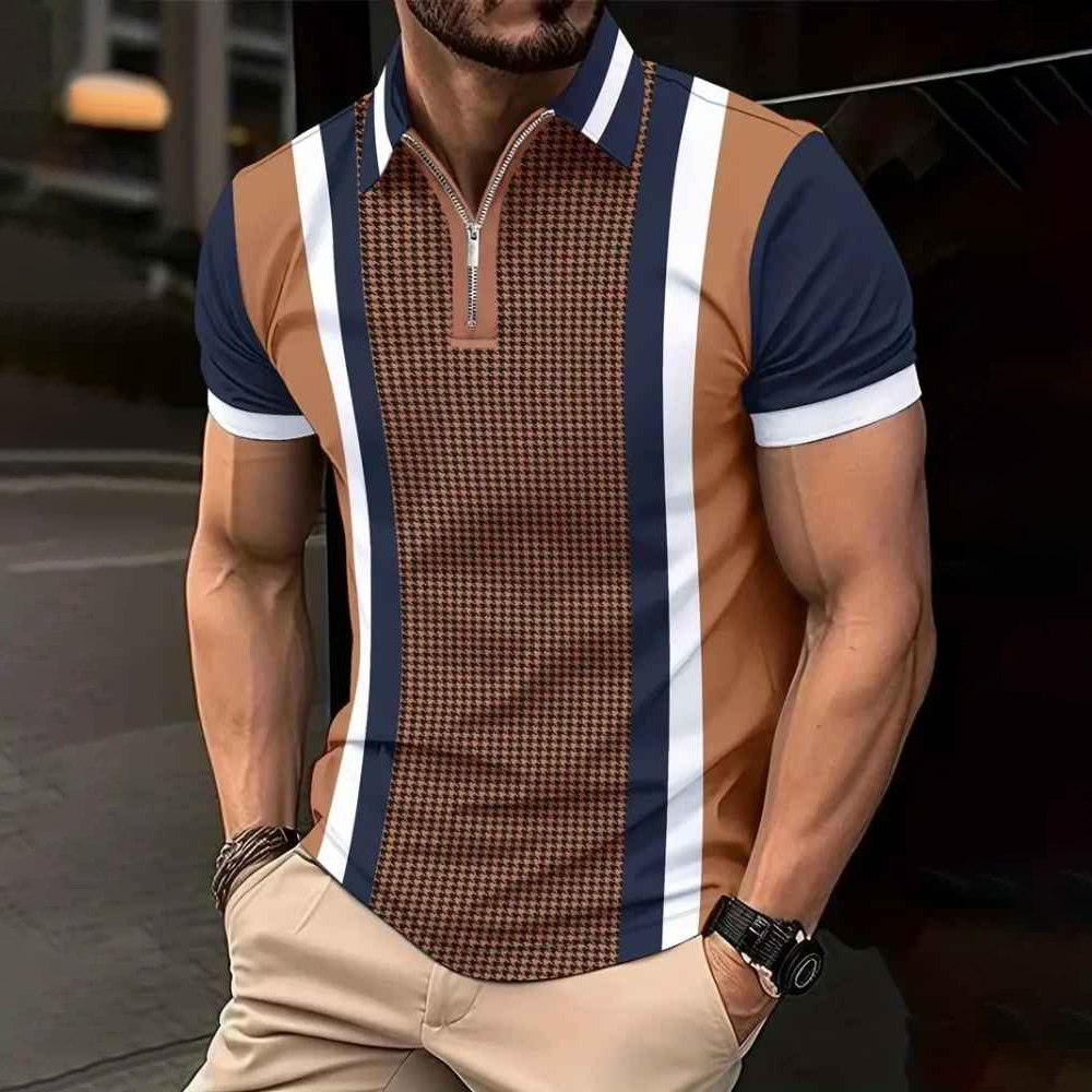 Custom Personalized Luxe Exclusive Design Embroidery & Print Business Casual Vacation Short-Sleeved Polo Shirt