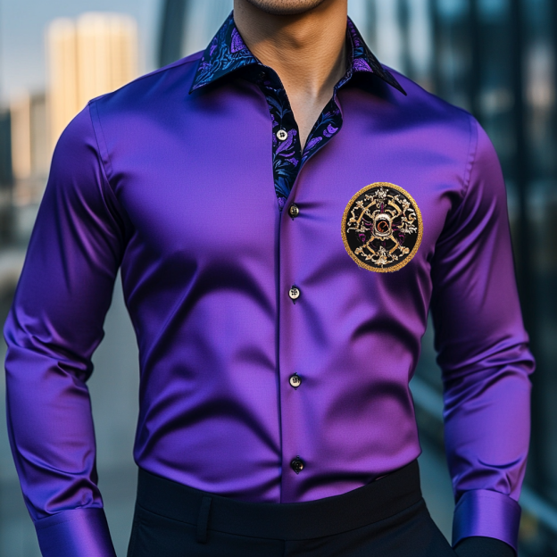 Custom Personalized Luxe Exclusive Design Embroidery & Print Business Casual Vacation Shirt