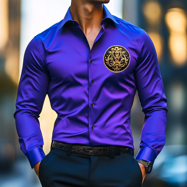 Custom Personalized Luxe Exclusive Design Embroidery & Print Business Casual Vacation Shirt