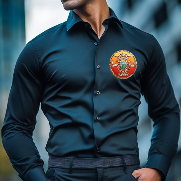 Custom Personalized Luxe Exclusive Design Embroidery & Print Business Casual Vacation Shirt