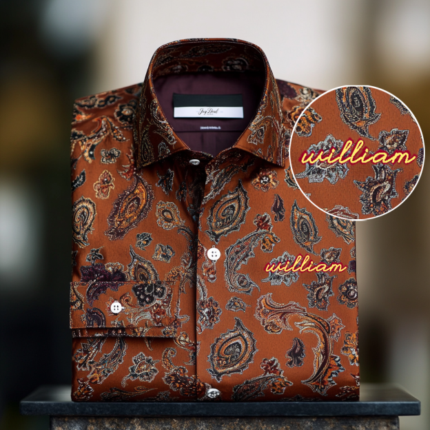 VIP Exclusive Design Embroidery & Print Business Casual Vacation Shirt
