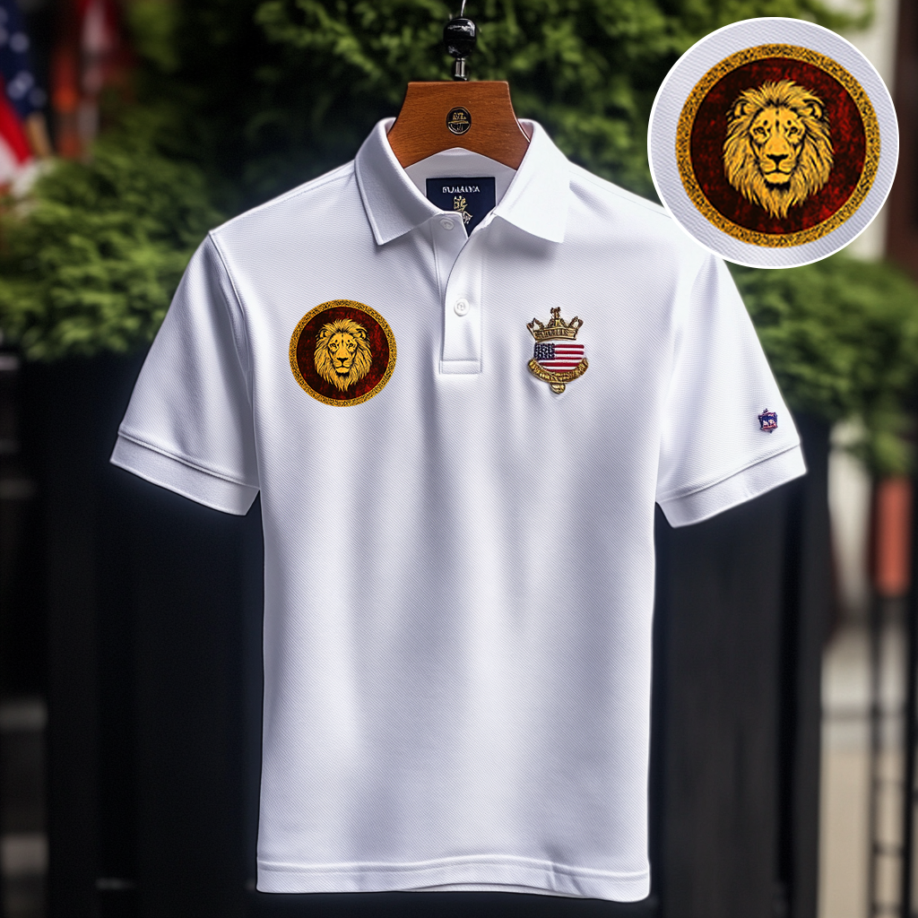 Custom Personalized Luxe Exclusive Design Embroidery & Print Business Casual Vacation Short-Sleeved Polo Shirt