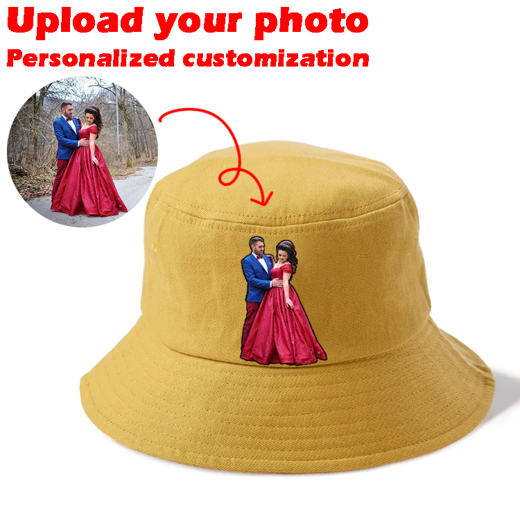 Custom Prints/Embroidery with Your Photos Custom/Dog Photo– Personalized Gifts Luxury Cap Hat Bucket Hat