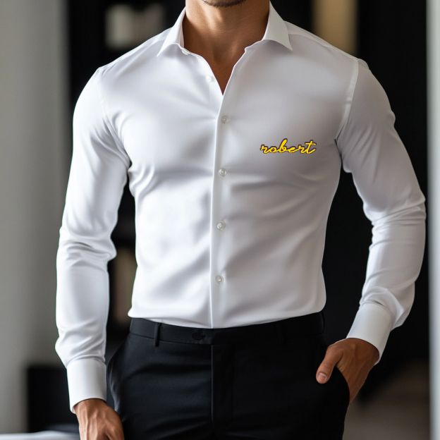 Custom Personalized Luxe Exclusive Design Embroidery & Print Business Casual Vacation Shirt