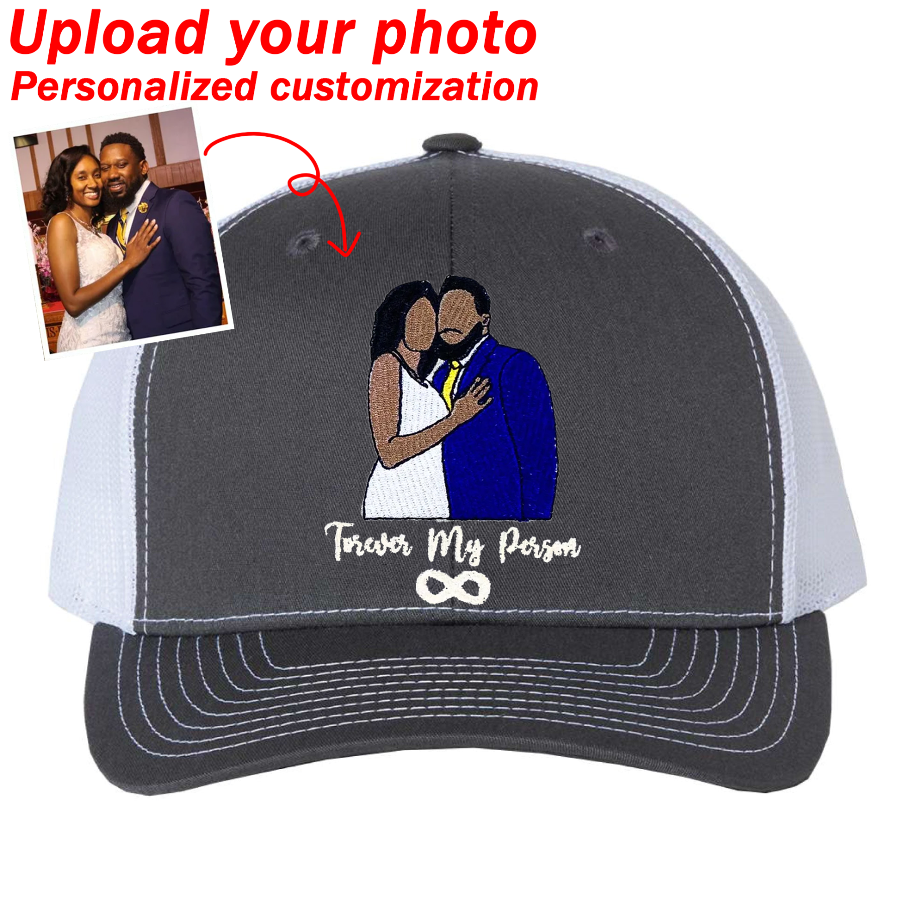Custom Prints/Embroidery with Your Photos Custom/Dog Photo– Personalized Gifts Luxury Cap Hat