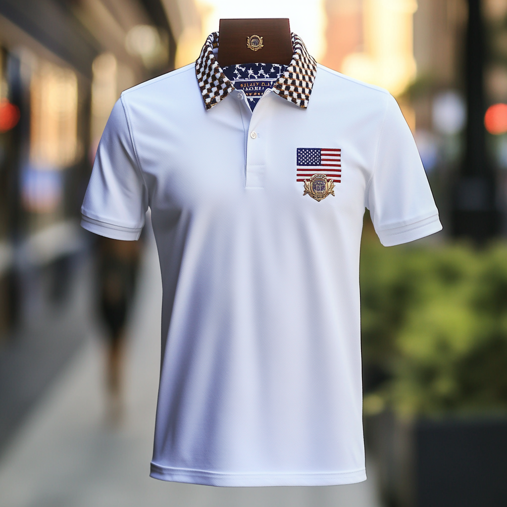 Custom Personalized Luxe Exclusive Design Embroidery & Print Business Casual Vacation Short-Sleeved Polo Shirt