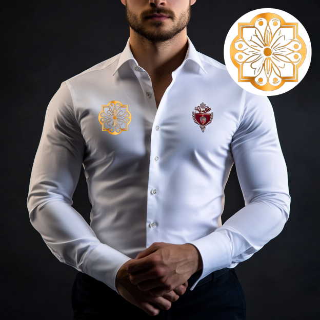 Custom Personalized Luxe Exclusive Design Embroidery & Print Business Casual Vacation Shirt