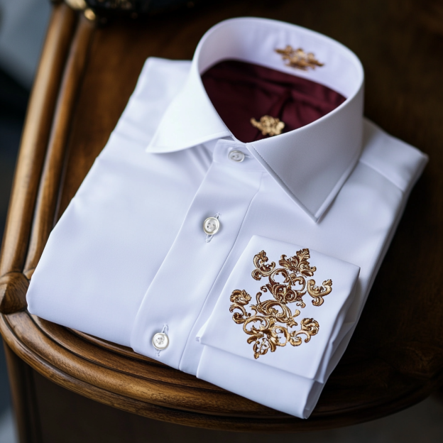 Custom Personalized Luxe Exclusive Design Embroidery & Print Business Casual Vacation Shirt