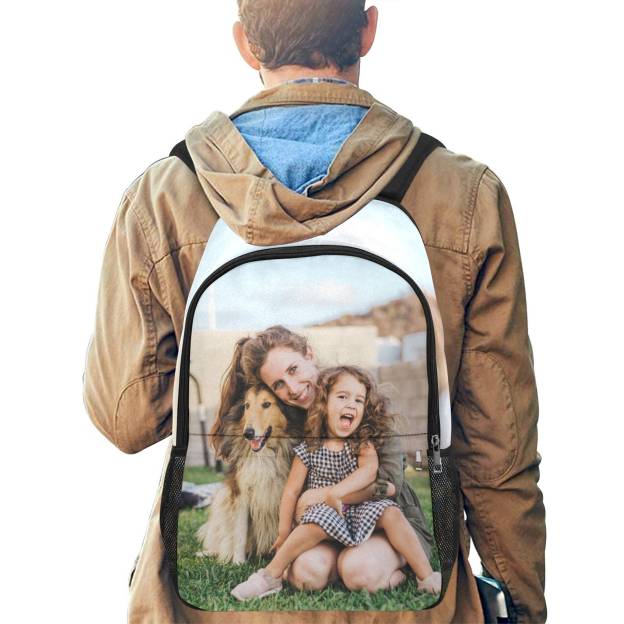 Funny Crazy Face Backpack,Custom Photo Backpack, Laptop Bag, Personalized Backpack, Best Friend Gift, Best Friend Face Bag, Back To School