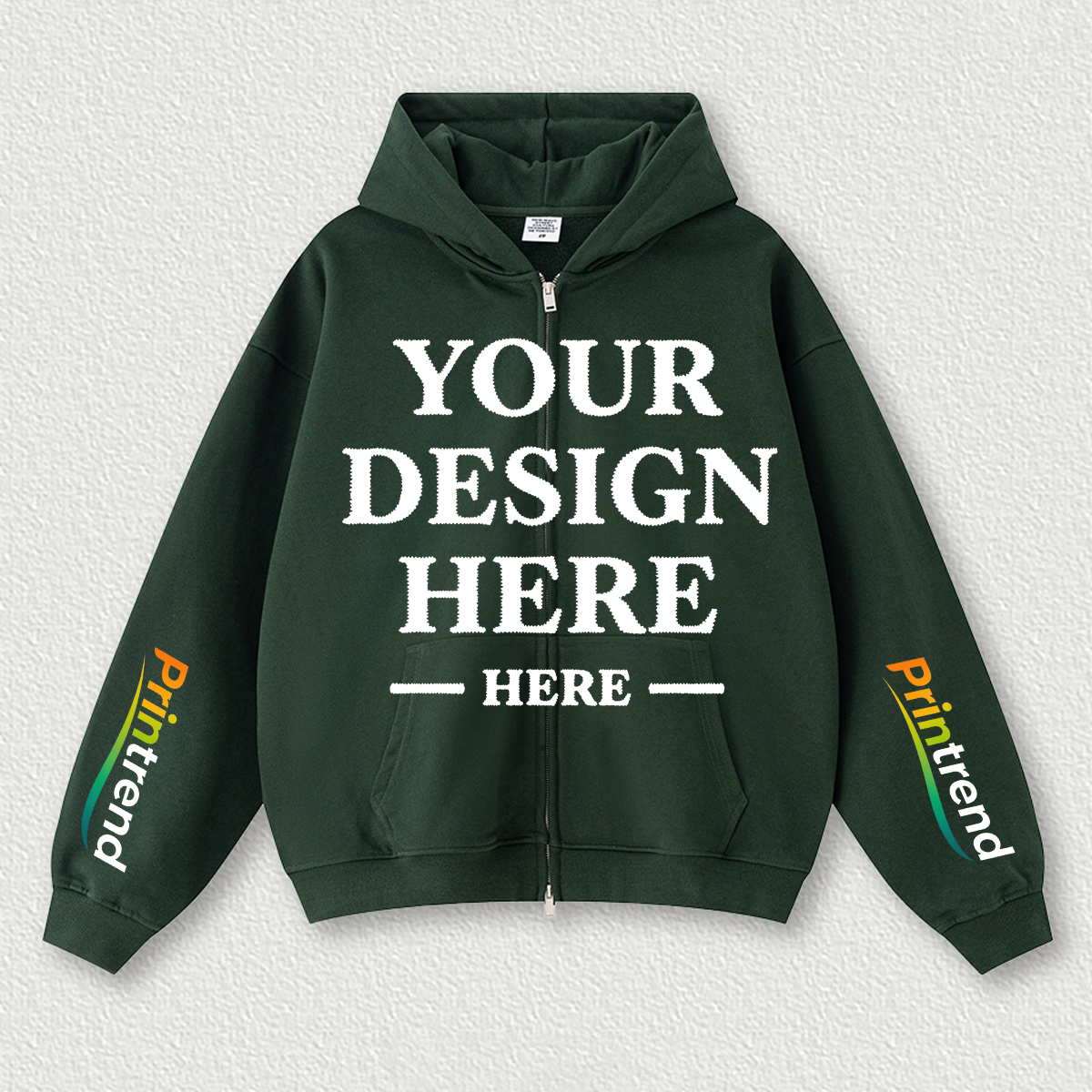 Custom DTG Print Hoodie for Your Unique Style, 7 Colors 450gsm Pure Color Tops