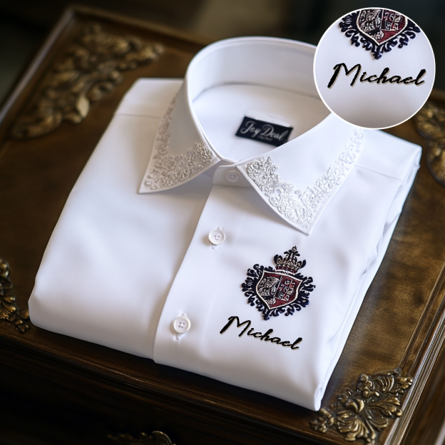 Custom Personalized Luxe Exclusive Design Embroidery & Print Business Casual Vacation Shirt