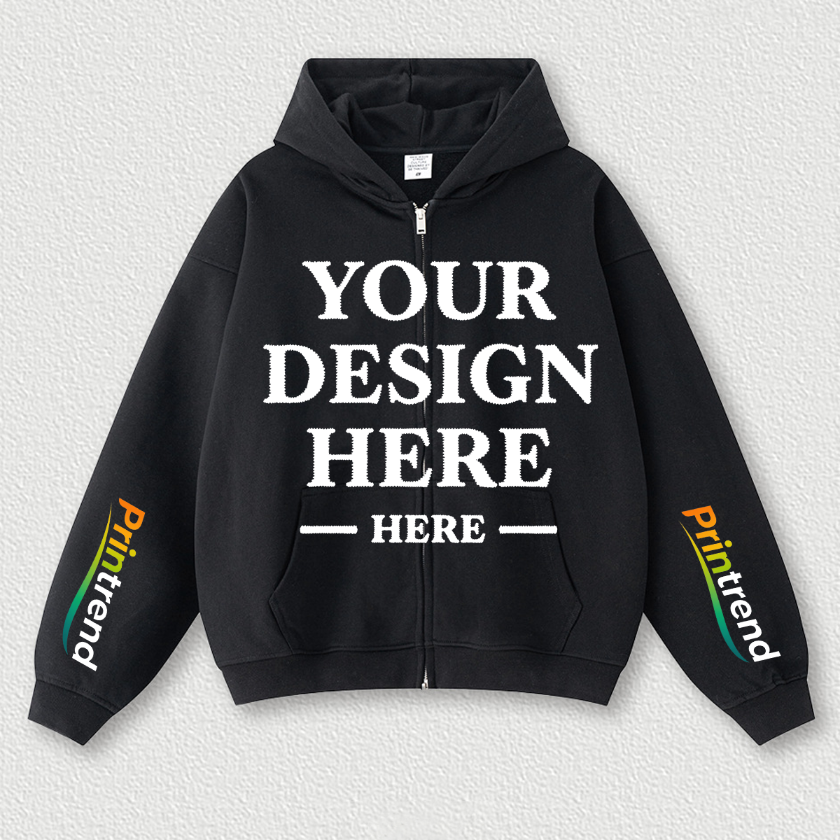 Custom DTG Print Hoodie for Your Unique Style, 7 Colors 450gsm Pure Color Tops