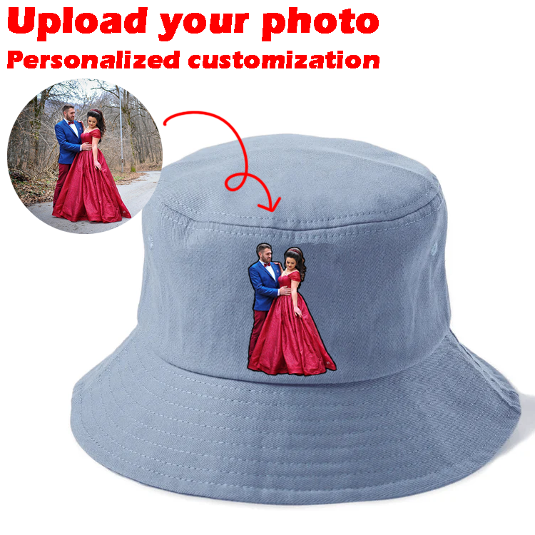 Custom Prints/Embroidery with Your Photos Custom/Dog Photo– Personalized Gifts Luxury Cap Hat Bucket Hat