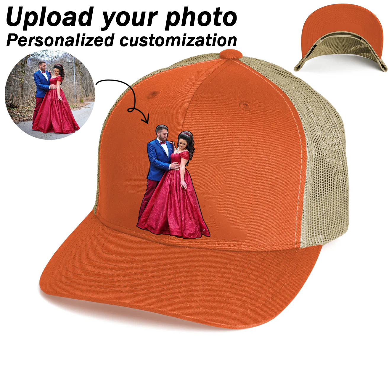Custom Prints/Embroidery with Your Photos Custom Dog Photo– Personalized Gifts Baseball Cap Hat