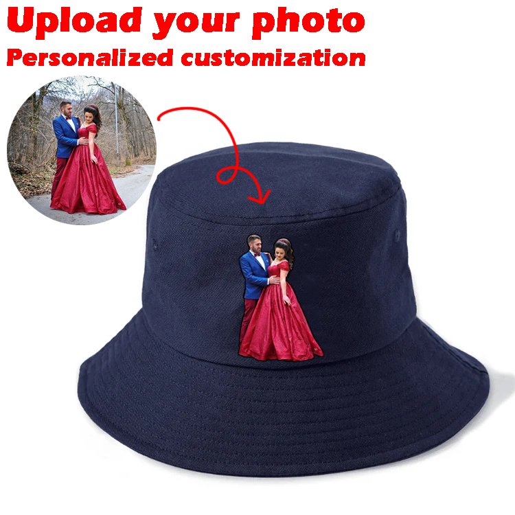 Custom Prints/Embroidery with Your Photos Custom/Dog Photo– Personalized Gifts Luxury Cap Hat Bucket Hat