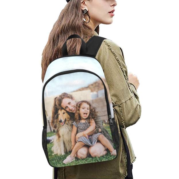Funny Crazy Face Backpack,Custom Photo Backpack, Laptop Bag, Personalized Backpack, Best Friend Gift, Best Friend Face Bag, Back To School
