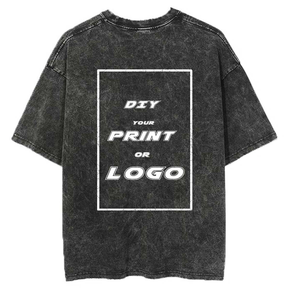 Custom DTG Graph Printing Washed T Shirt