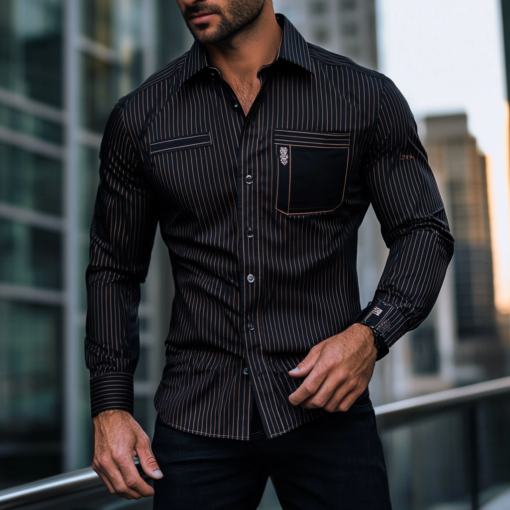 Custom Personalized Luxe Exclusive Design Embroidery & Print Business Casual Vacation Shirt