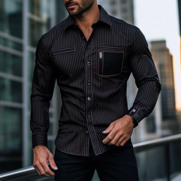 Custom Personalized Luxe Exclusive Design Embroidery & Print Business Casual Vacation Shirt