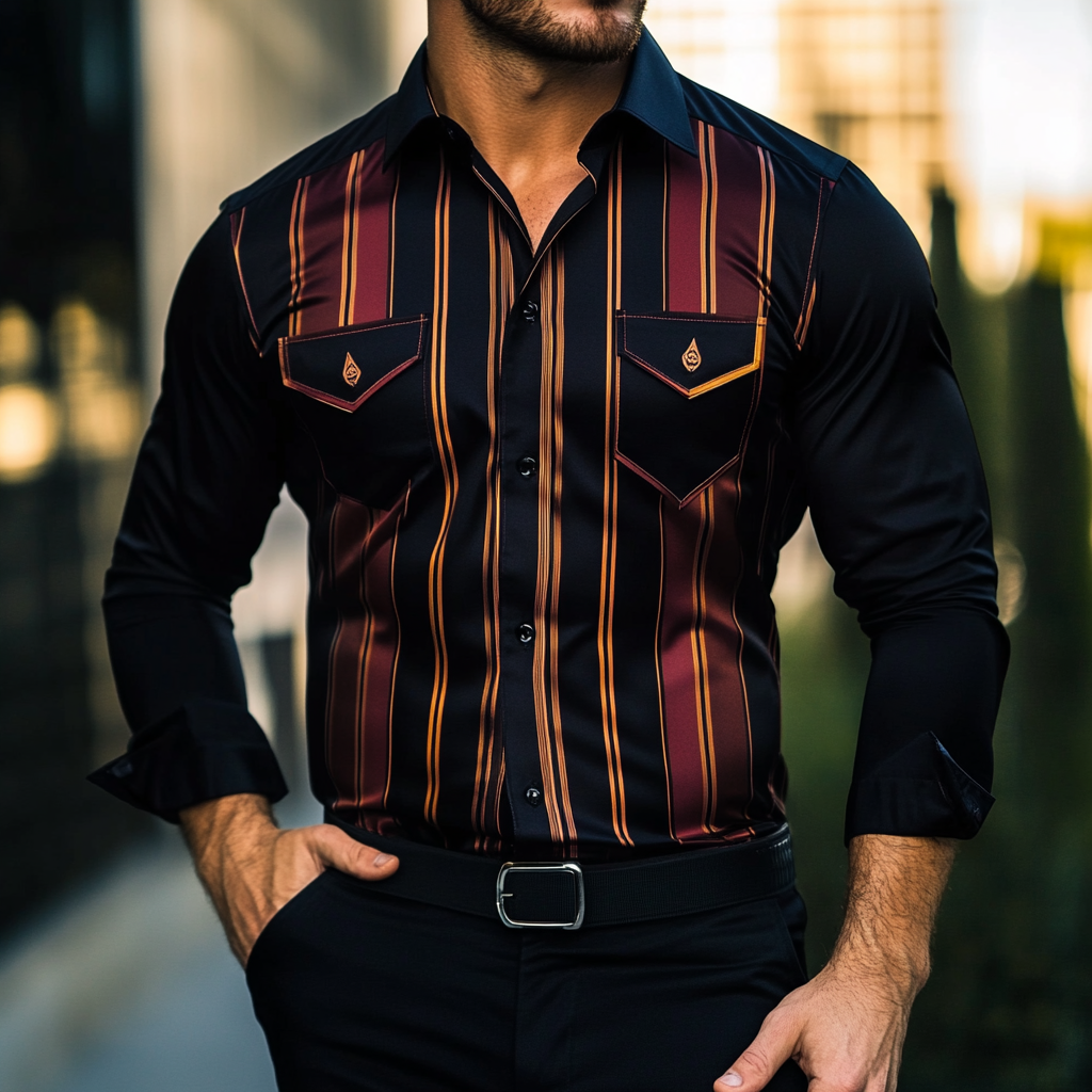 Custom Personalized Luxe Exclusive Design Embroidery & Print Business Casual Vacation Shirt