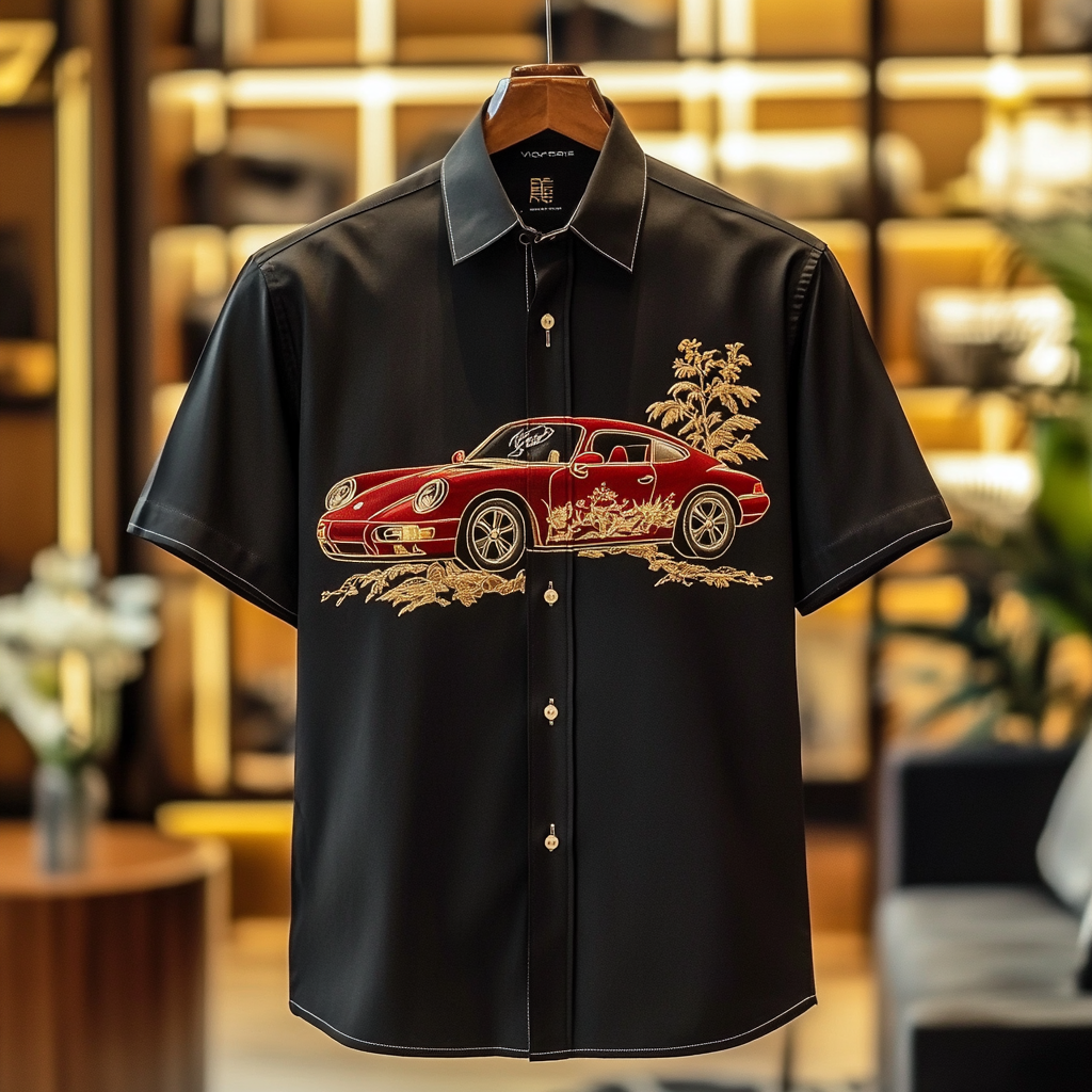 2025 Unique Design The Best Gift Customized Car Embroidered Shirt