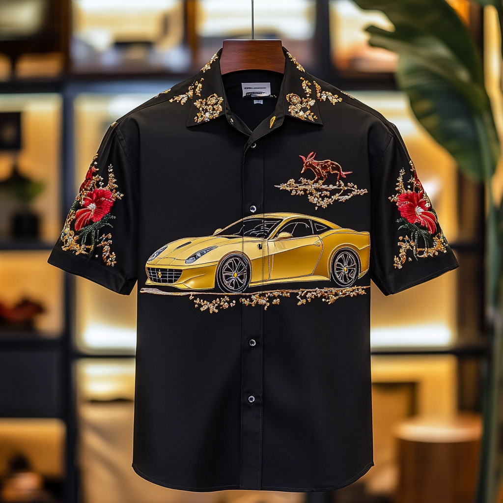 2025 Unique Design The Best Gift Customized Car Embroidered Shirt