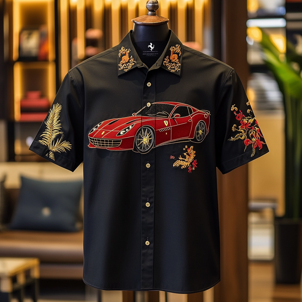 2025 Unique Design The Best Gift Customized Car Embroidered Shirt
