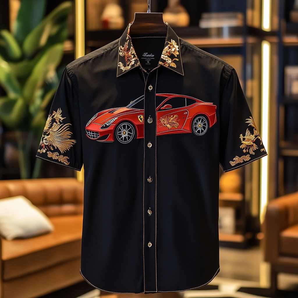 2025 Unique Design The Best Gift Customized Car Embroidered Shirt