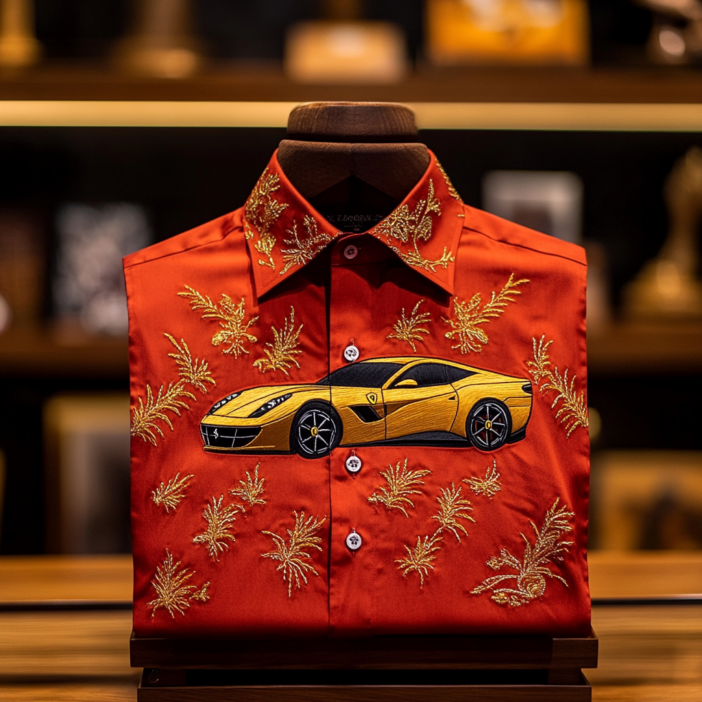 2025 Unique Design The Best Gift Customized Car Embroidered Shirt