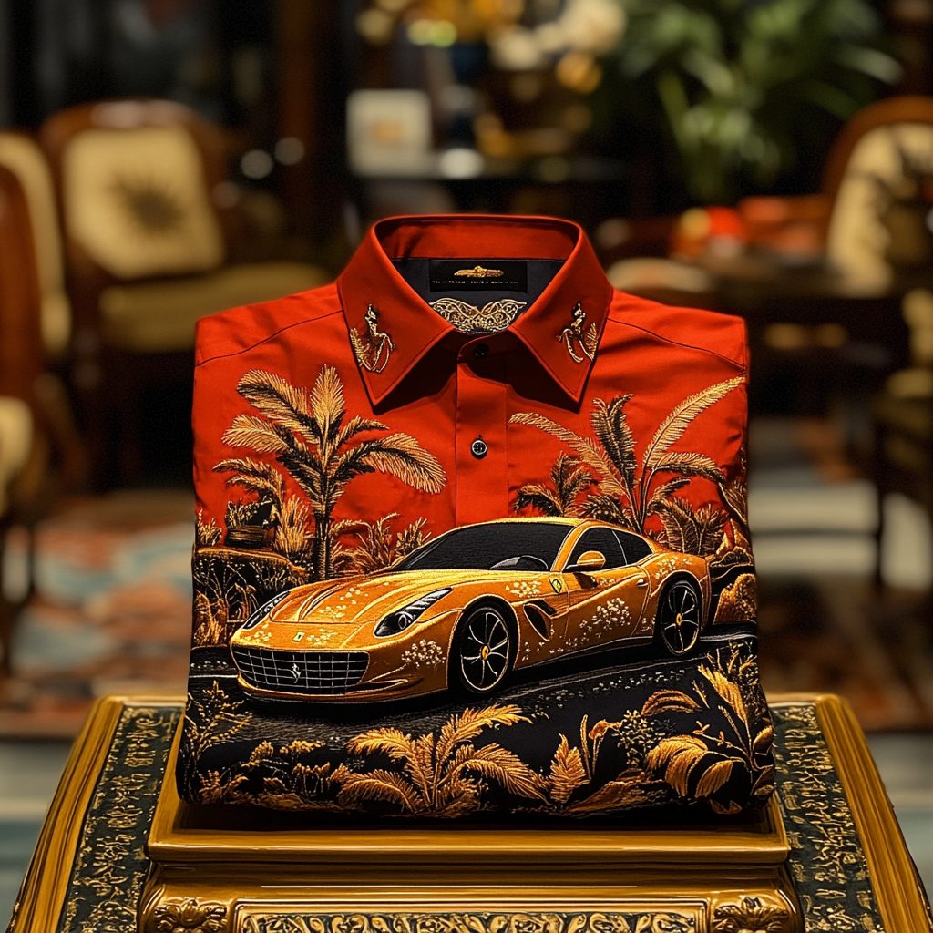 2025 Unique Design The Best Gift Customized Car Embroidered Shirt