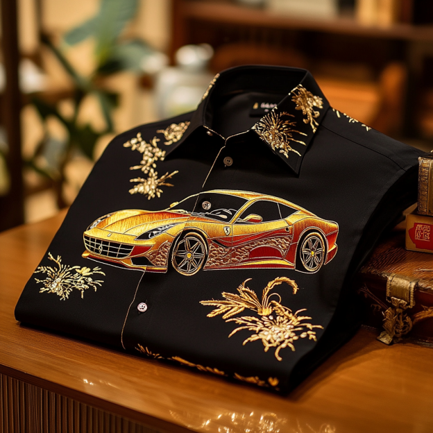 2025 Unique Design The Best Gift Customized Car Embroidered Shirt