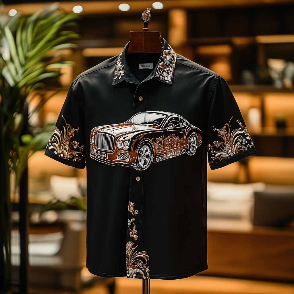 2025 Unique Design The Best Gift Customized Car Embroidered Shirt