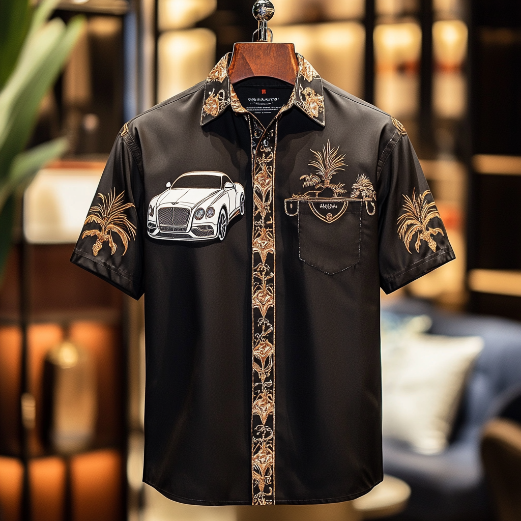 2025 Unique Design The Best Gift Customized Car Embroidered Shirt