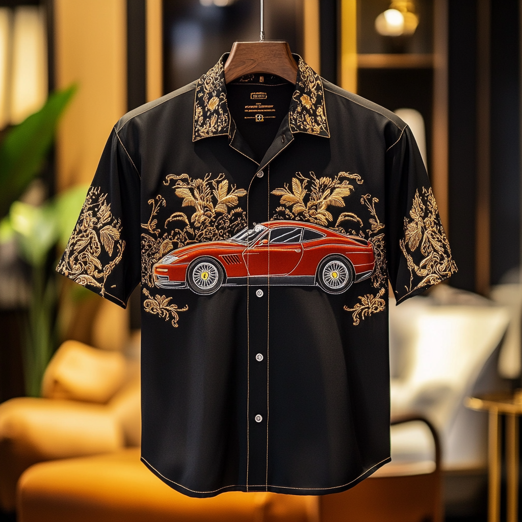 2025 Unique Design The Best Gift Customized Car Embroidered Shirt