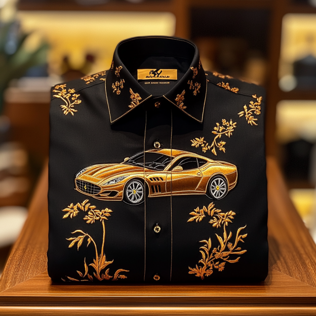 2025 Unique Design The Best Gift Customized Car Embroidered Shirt