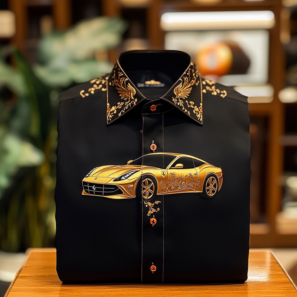 2025 Unique Design The Best Gift Customized Car Embroidered Shirt
