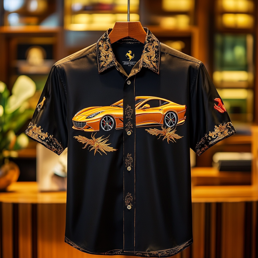 2025 Unique Design The Best Gift Customized Car Embroidered Shirt