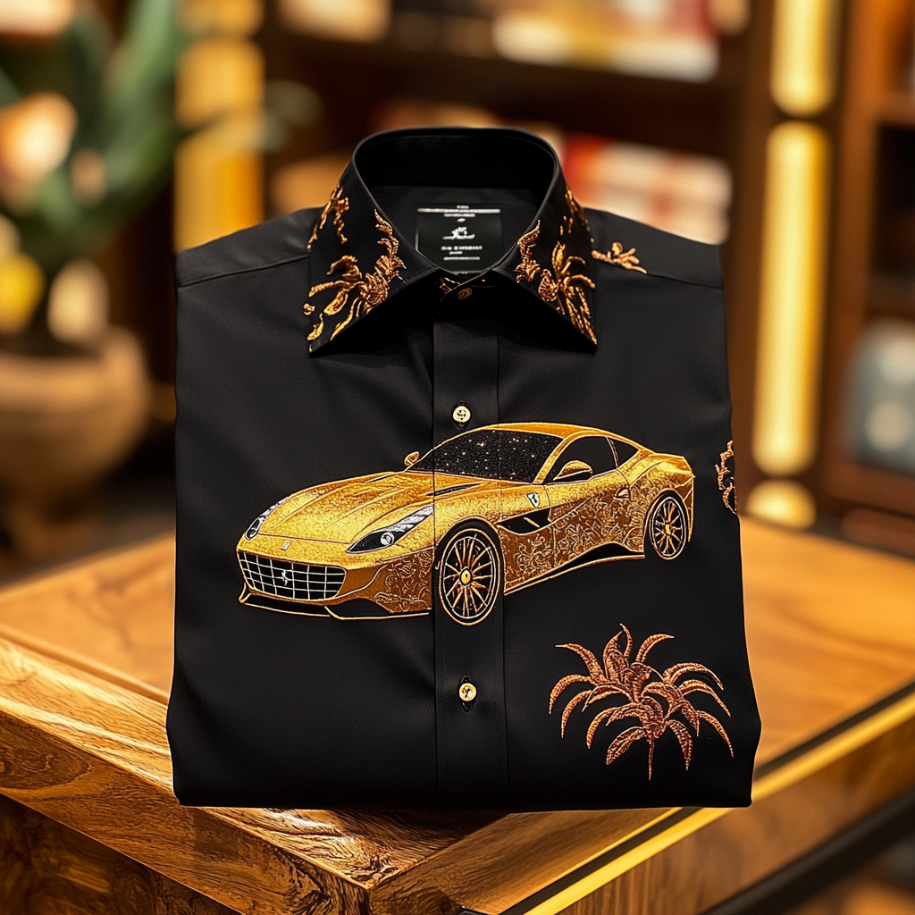 2025 Unique Design The Best Gift Customized Car Embroidered Shirt