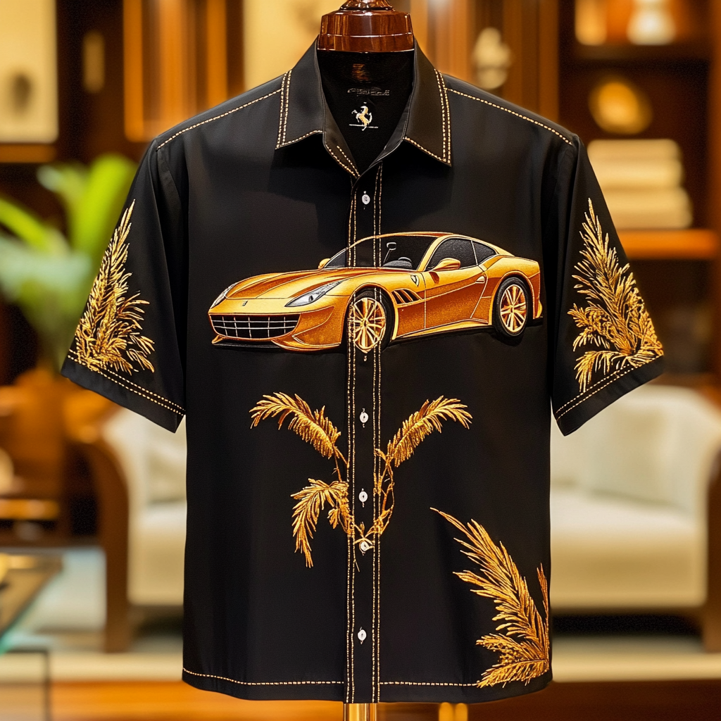 2025 Unique Design The Best Gift Customized Car Embroidered Shirt