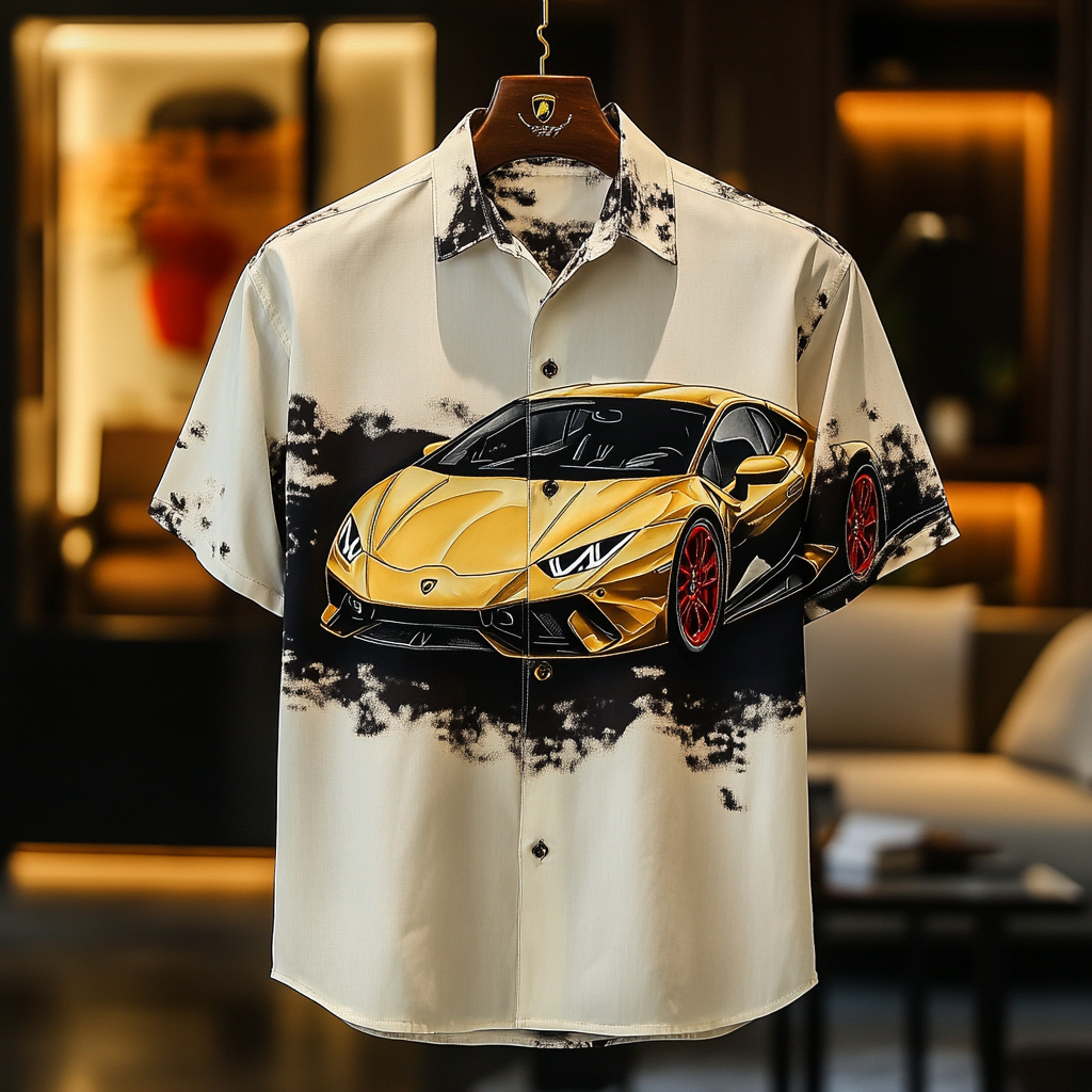 Retro Casual Shirt- Cool Car Lover Gift