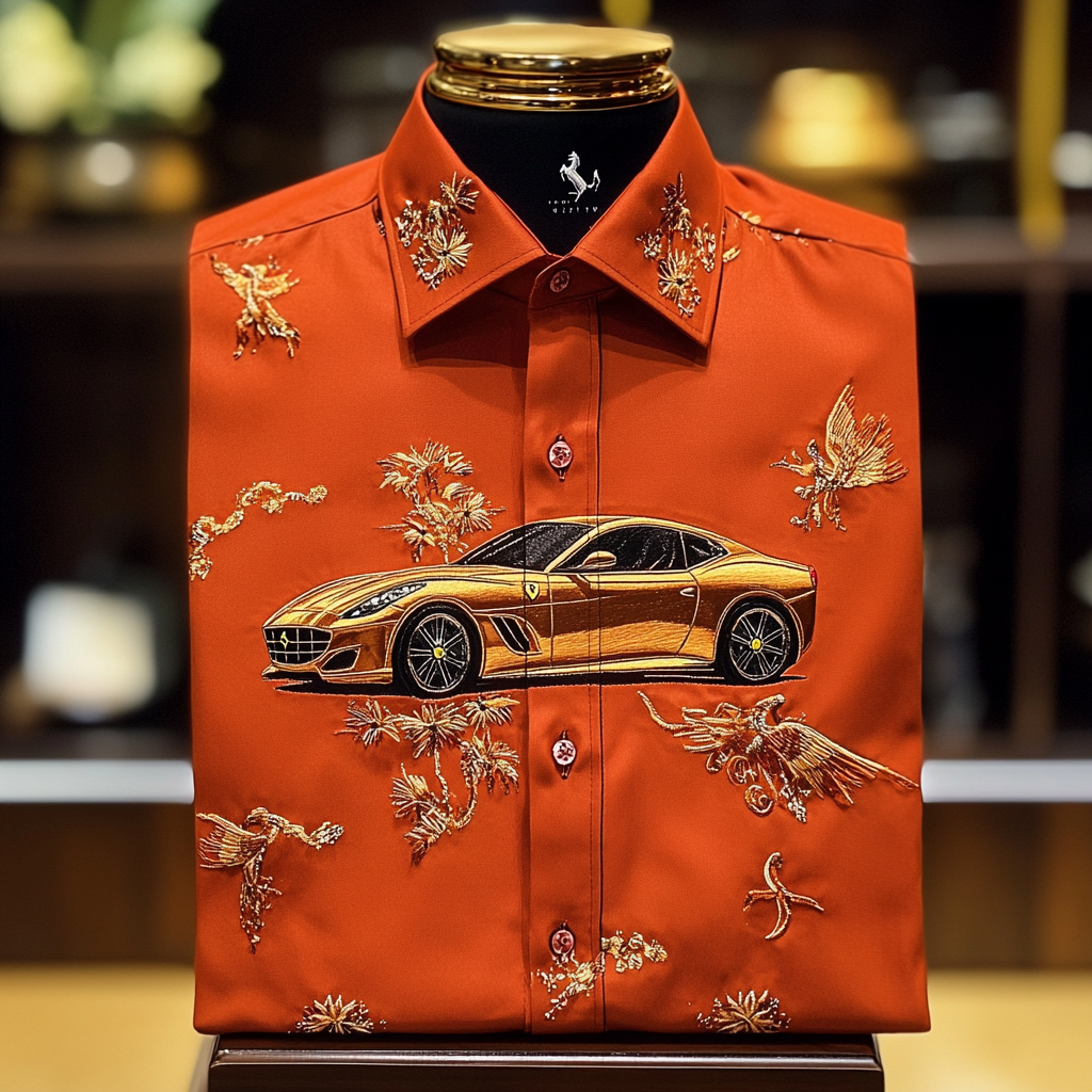 2025 Unique Design The Best Gift Customized Car Embroidered Shirt