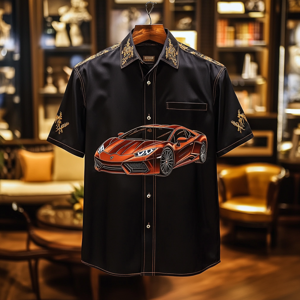 2025 Unique Design The Best Gift Customized Car Embroidered Shirt