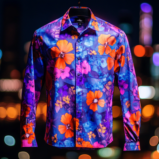 Custom Personalized Luxe Exclusive Design Embroidery & Print Business Casual Vacation Shirt
