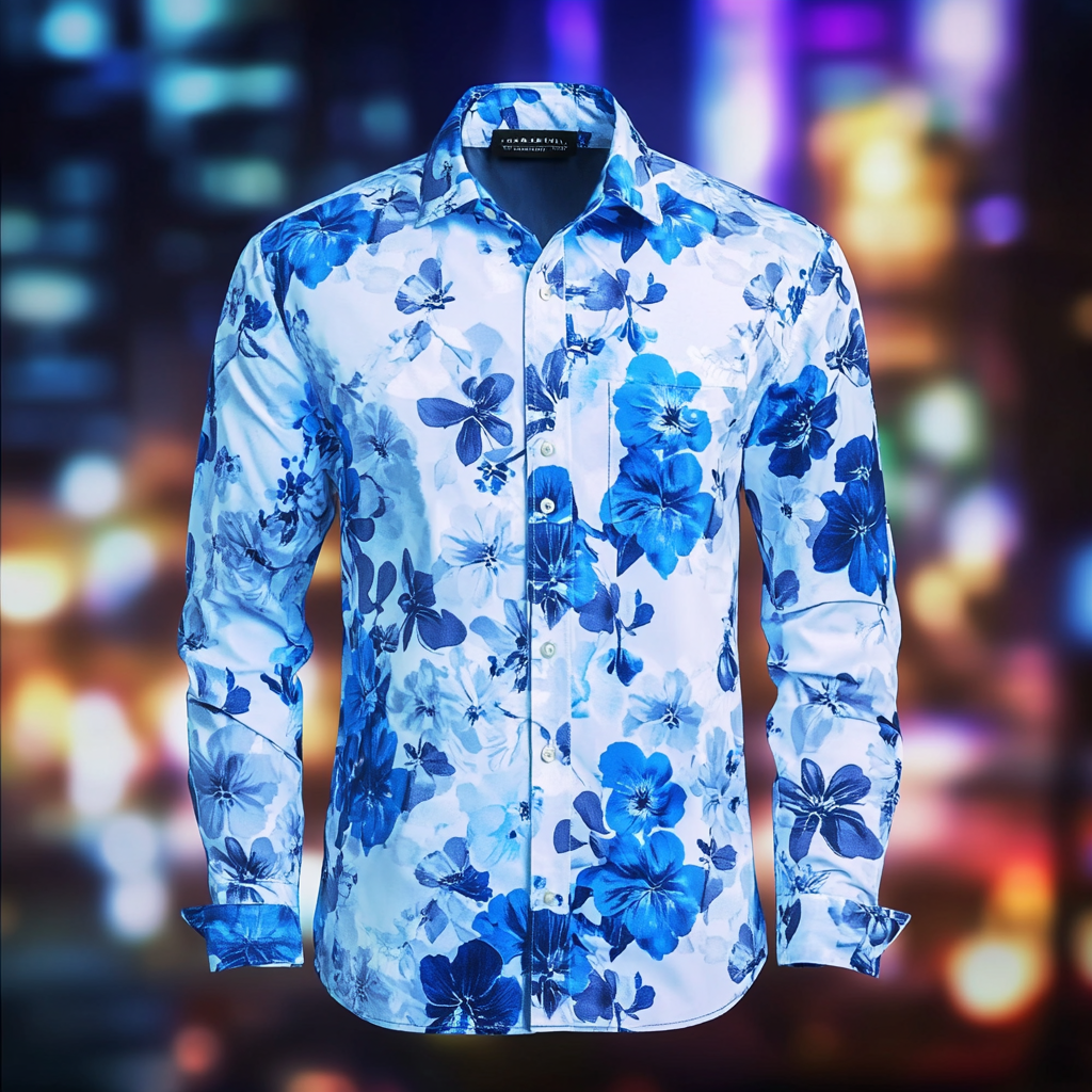 Custom Personalized Luxe Exclusive Design Embroidery & Print Business Casual Vacation Shirt