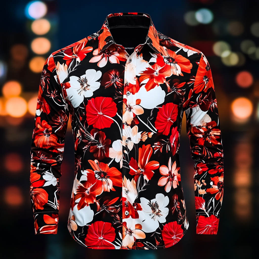 Custom Personalized Luxe Exclusive Design Embroidery & Print Business Casual Vacation Shirt