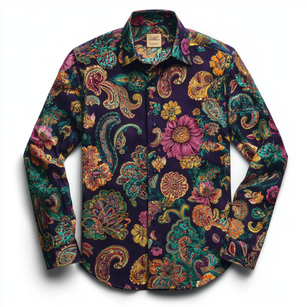 Custom Personalized Luxe Exclusive Design Embroidery & Print Business Casual Vacation Shirt