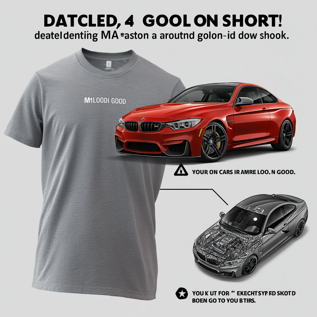 Custom Personalized Design Embroidery & Print Custom Car T-shirt of Your Car/Truck/Bike