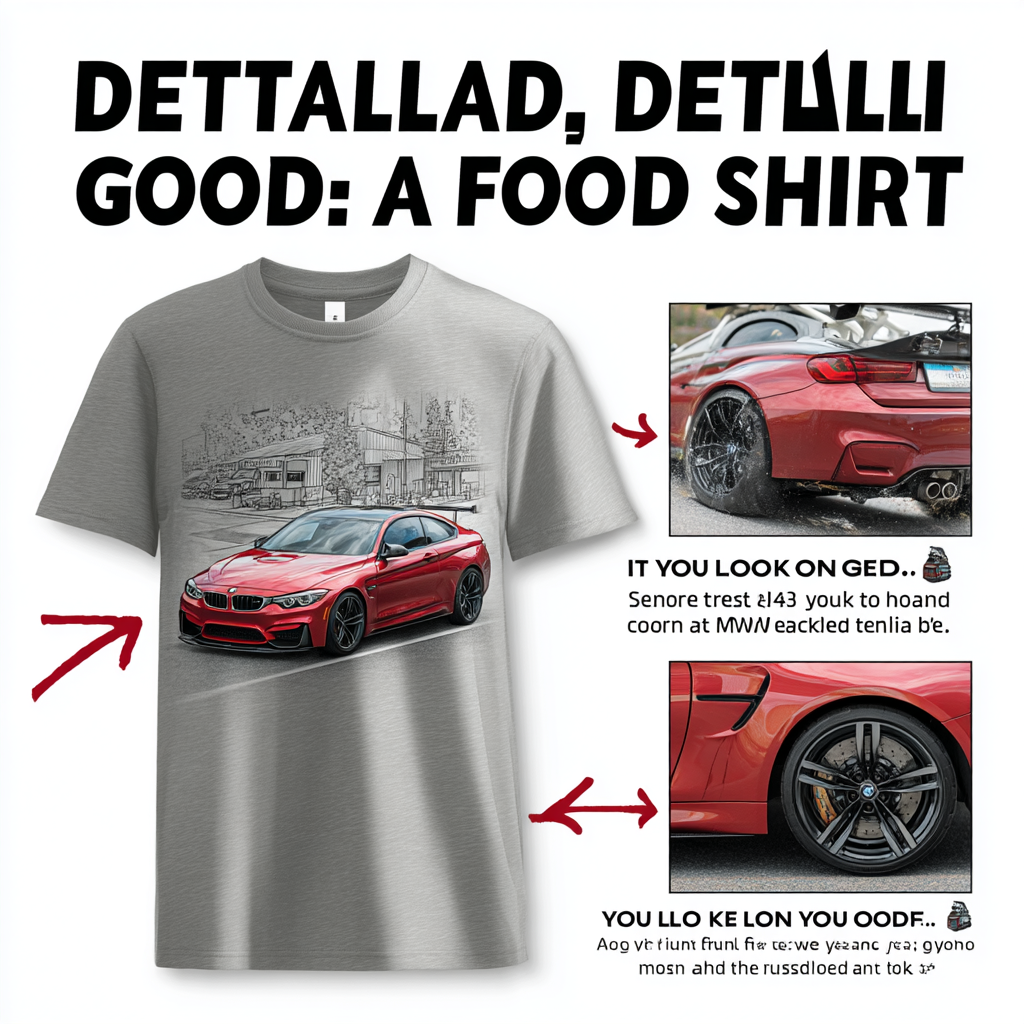 Custom Personalized Design Embroidery & Print Custom Car T-shirt of Your Car/Truck/Bike