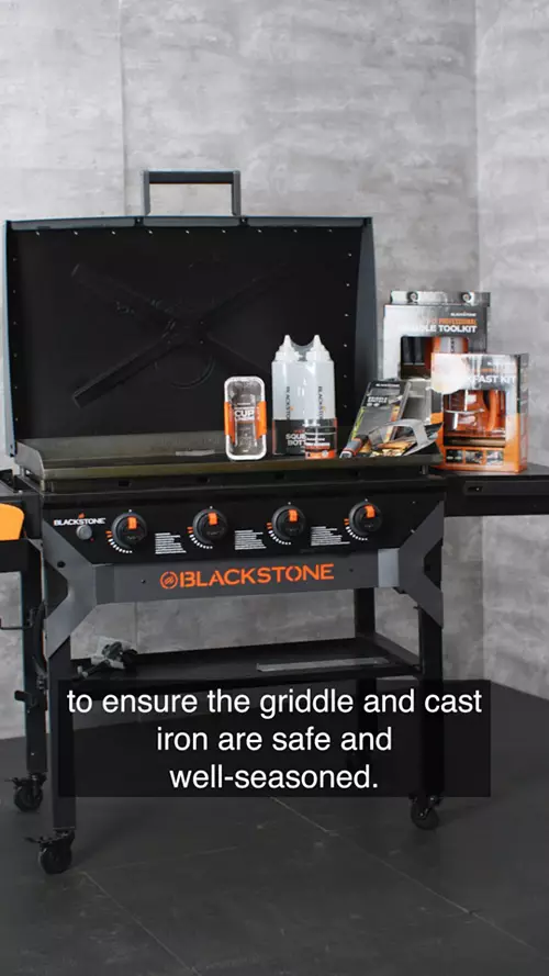 Blackthestone Iron Forged 36" Griddle with Hood